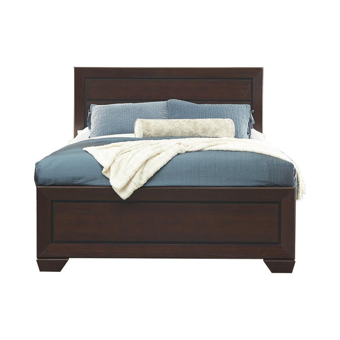 Kauffman Eastern King Panel Bed Dark Cocoa image