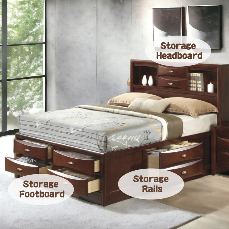 Queen Bed w/Storage
