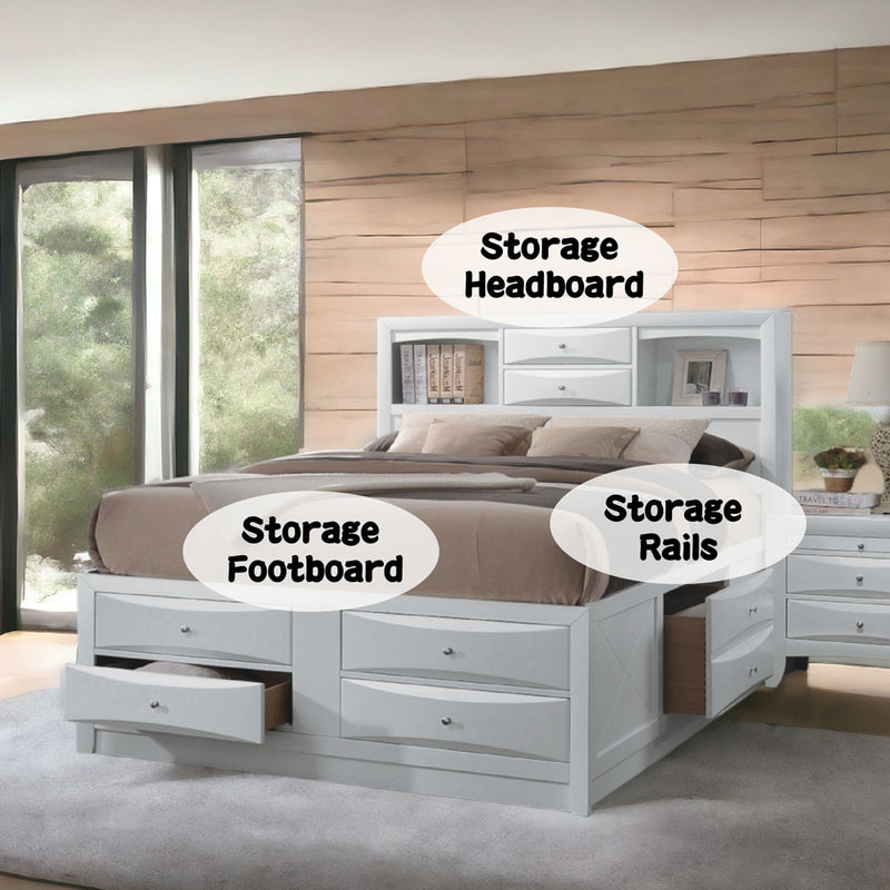 Queen Bed w/Storage