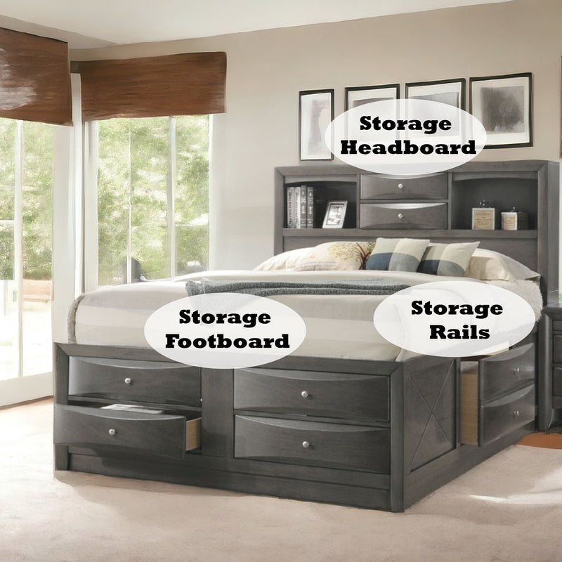 Queen Bed w/Storage