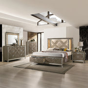 Queen Bed w/Storage & LED