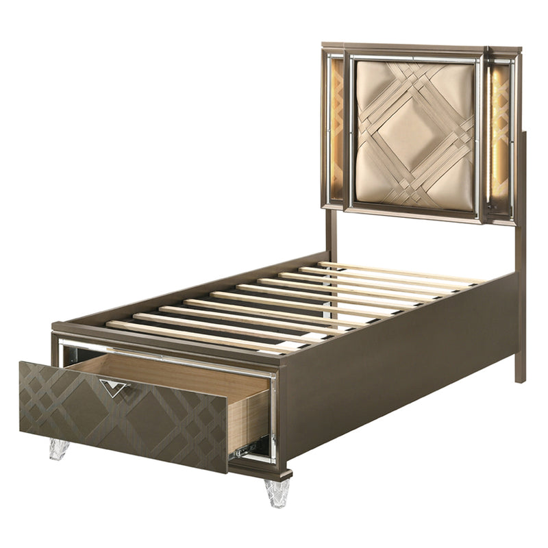 Full Bed w/Storage & LED
