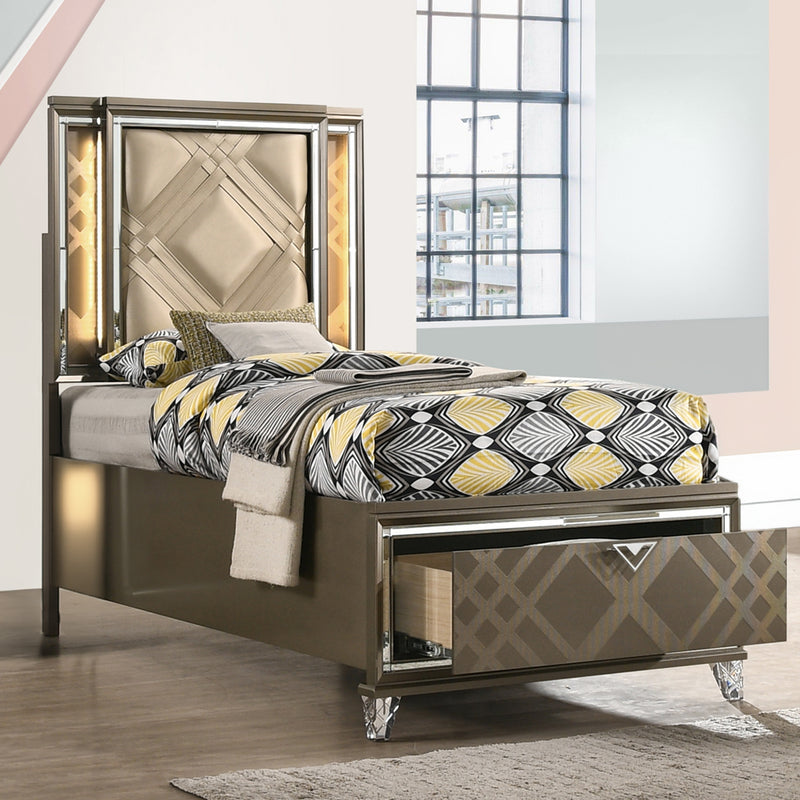 Full Bed w/Storage & LED