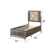 Full Bed w/Storage & LED