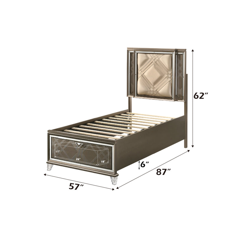 Full Bed w/Storage & LED