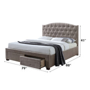 Eastern King Bed w/Storage