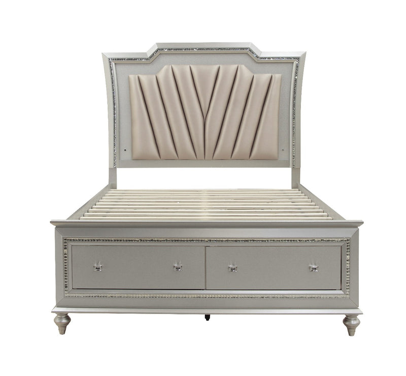 Eastern King Bed w/Storage & LED