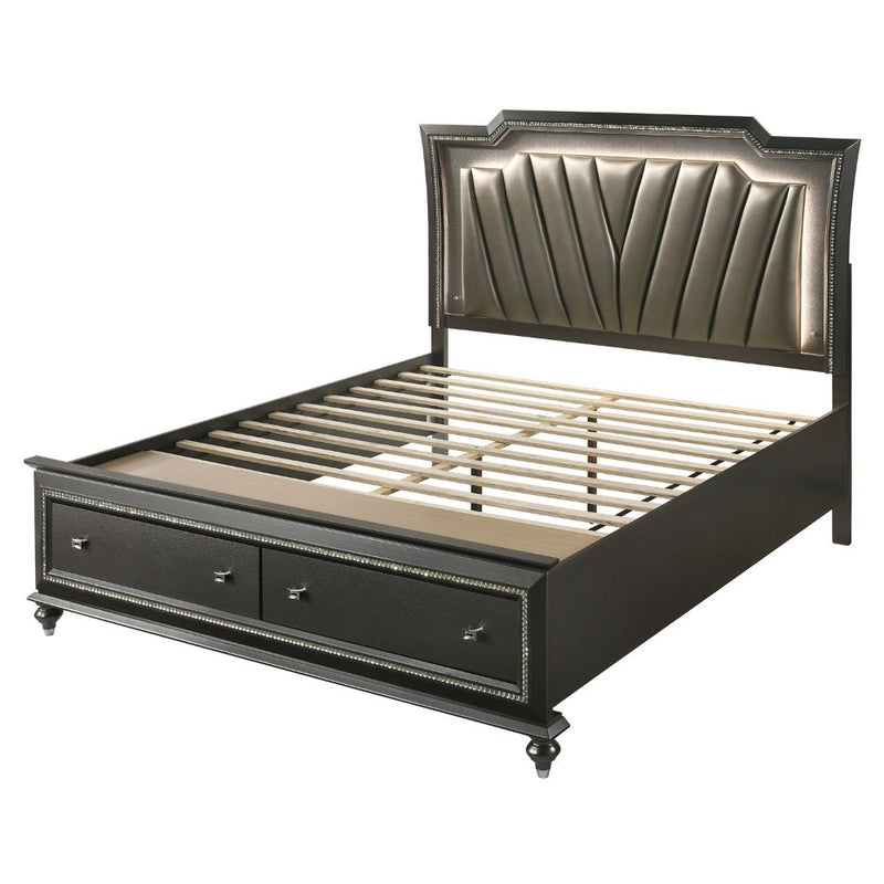 Eastern King Bed w/Storage & LED