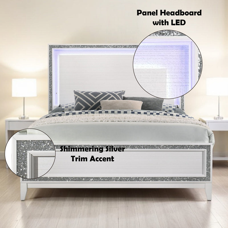 Queen Bed w/LED