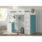 Twin Loft Bed w/Desk & Wardrobe