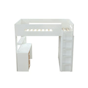 Twin Loft Bed w/Desk & Wardrobe