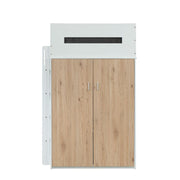 Twin Loft Bed w/Desk & Wardrobe