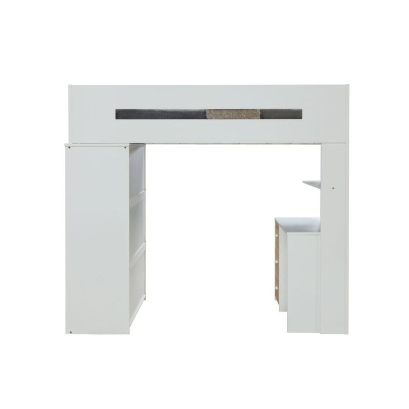 Twin Loft Bed w/Desk & Wardrobe