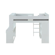 Twin Loft Bed w/Desk & Wardrobe