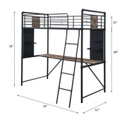 Twin Loft Bed w/Desk