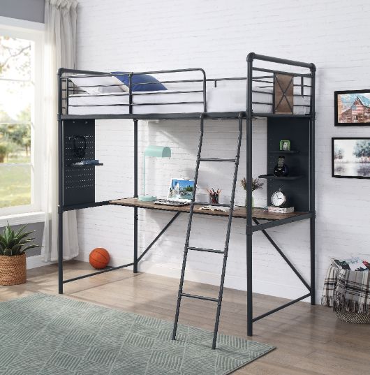 Twin Loft Bed w/Desk