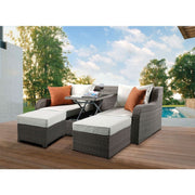 Patio Sofa w/2 Pillows & 2 Ottomans
