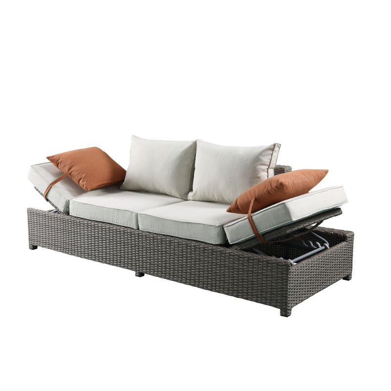 Patio Sofa w/2 Pillows & Ottoman