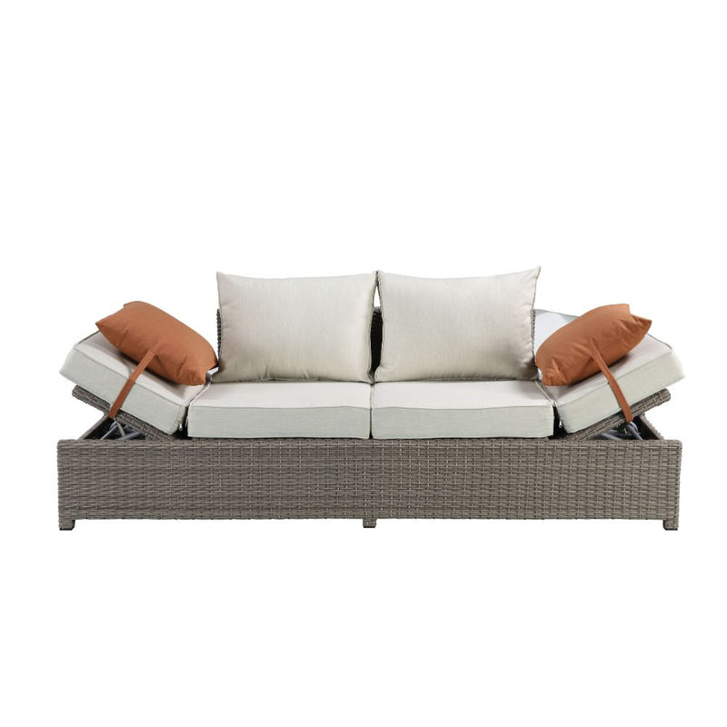 Patio Sofa w/2 Pillows & Ottoman