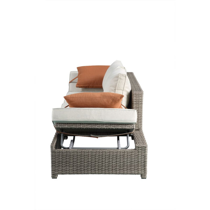 Patio Sofa w/2 Pillows & Ottoman