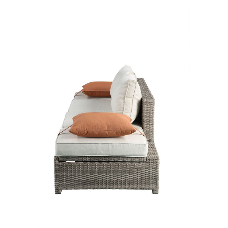 Patio Sofa w/2 Pillows & Ottoman