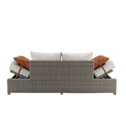 Patio Sofa w/2 Pillows & Ottoman