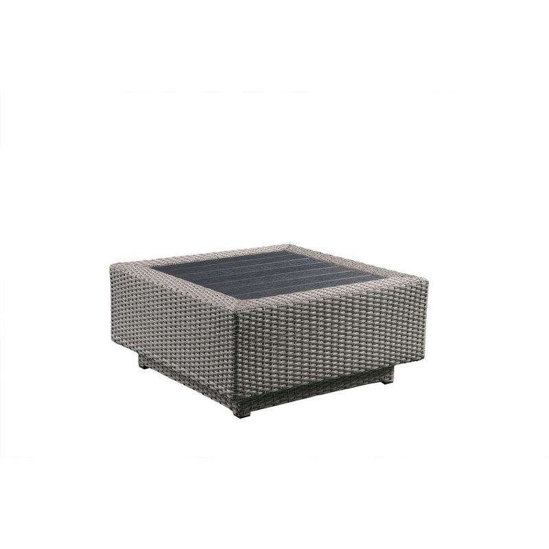 Patio Sectional Sofa w/4 Pillows & Coffee Table