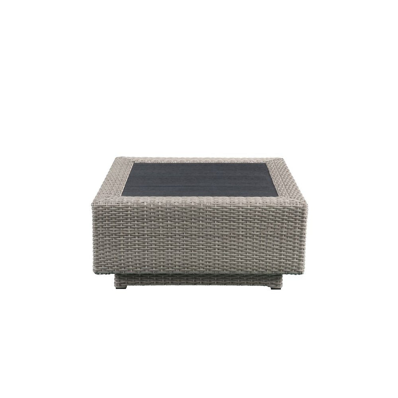 Patio Sectional Sofa w/4 Pillows & Coffee Table