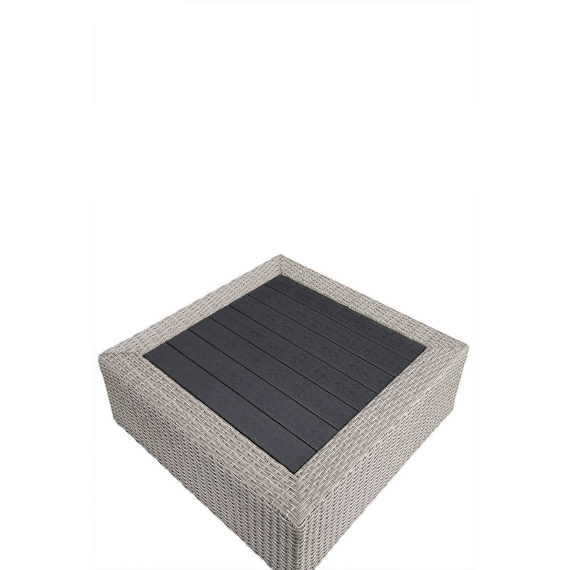 Patio Sectional Sofa w/4 Pillows & Coffee Table