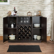 Server w/Wine Rack & Cup Holder