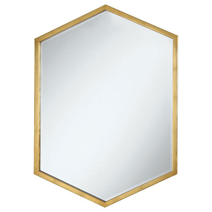 Bledel Hexagon Shaped Wall Mirror Gold image