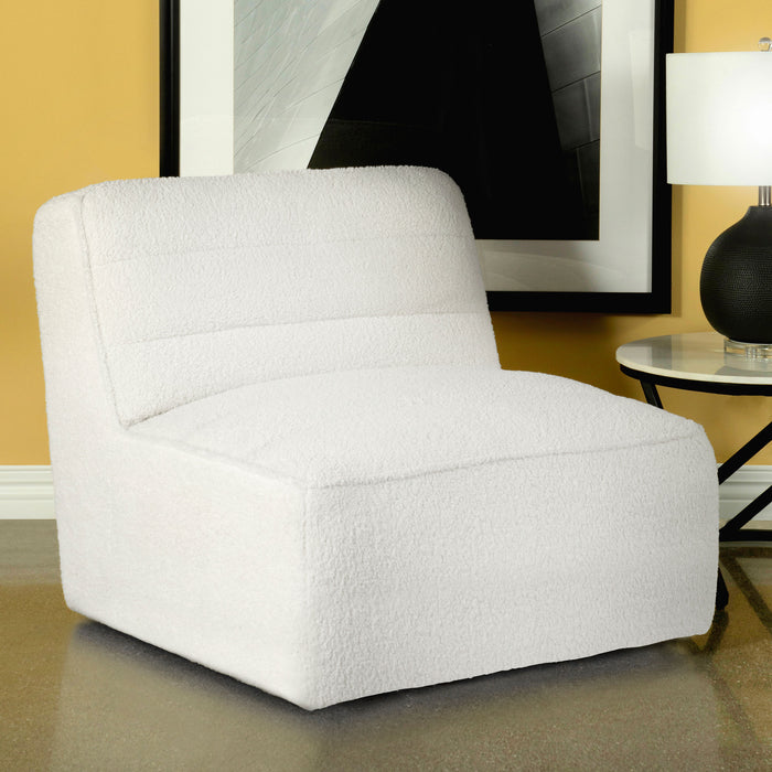 Cobie Upholstered Swivel Armless Chair