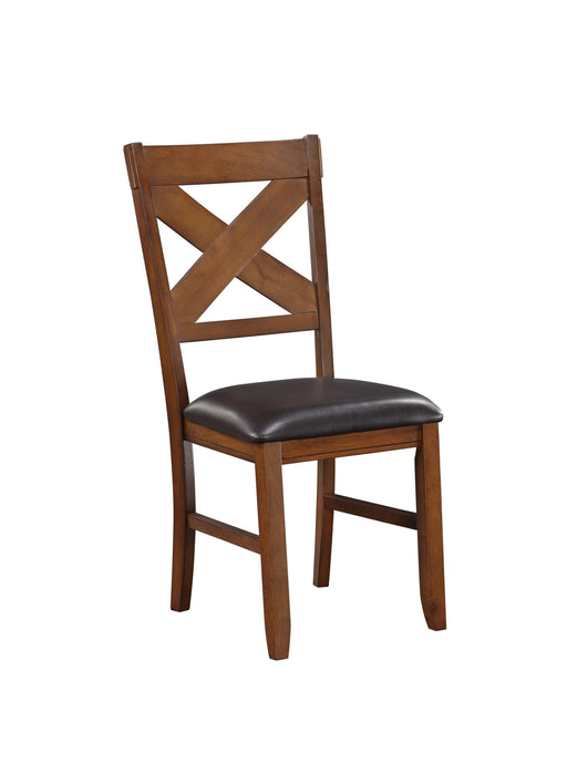 Acme Apollo X-Back Side Chair (Set of 2) in Walnut 70003 image