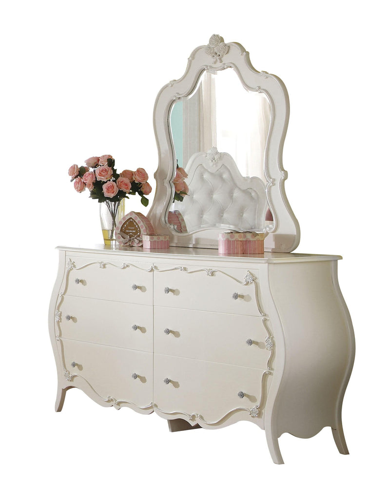 Edalene Pearl White Mirror