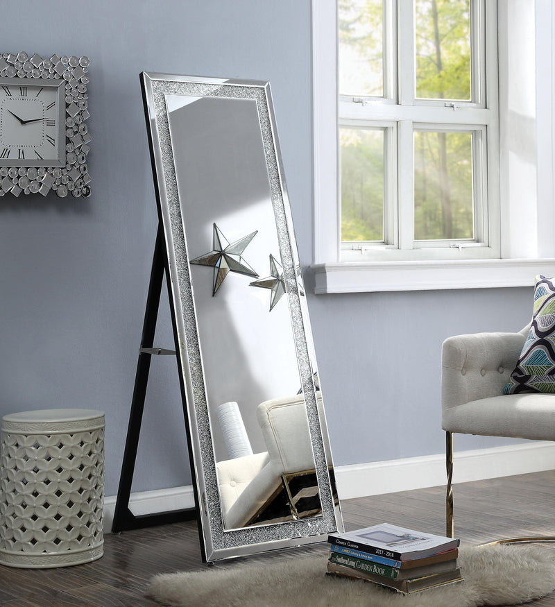 Nowles Mirrored & Faux Stones Accent Mirror (Floor)