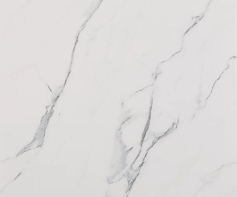 Elara White Marble Slab Dining Table — 2 Sizes - Detail View