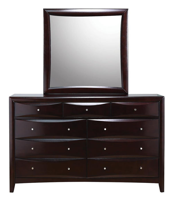 Phoenix 9-drawer Dresser Deep Cappuccino