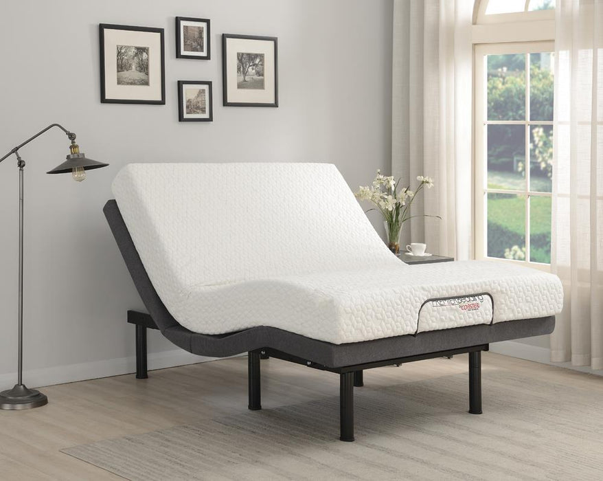 Clara Queen Adjustable Bed Base Grey and Black