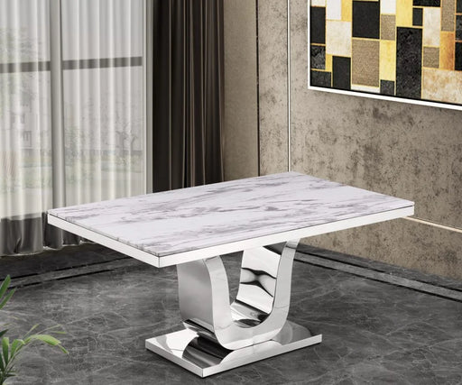 Carrara Premium White Marble Dining Table — 2 Sizes
