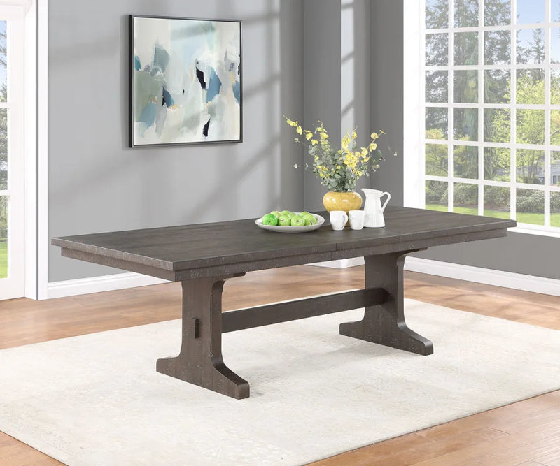 Cognac Rustic Brown Solid Wood Dining Table — 2 Sizes