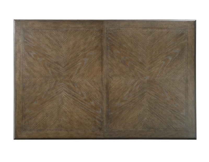 Summit Rustic Oak Farmhouse Dining Table — 2 Sizes - Detail View