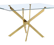 Crystal Sleek Glass Dining Table — 2 Sizes - Detail View