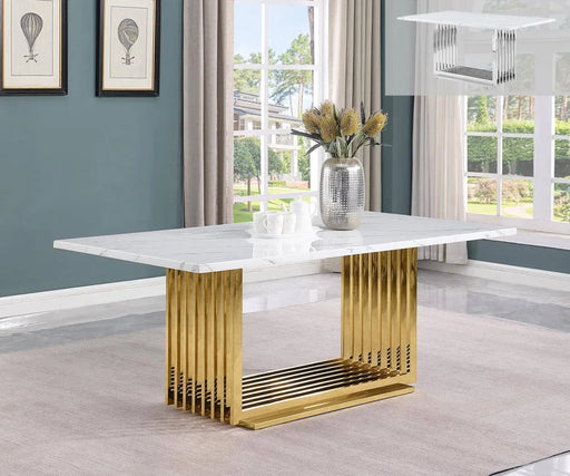 Calacatta White Marble Dining Table — 2 Sizes, 2 Colors