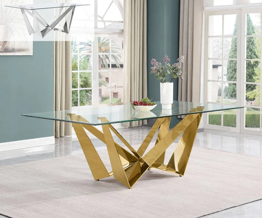 Clarity Glass-Top Dining Table — 2 Sizes, 2 Colors