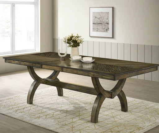 Heritage Antique Brown Solid Wood Dining Table