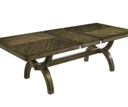 Heritage Antique Brown Solid Wood Dining Table - Detail View