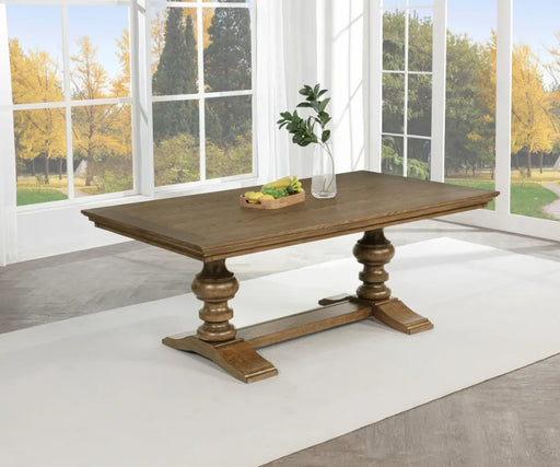 Walnut Brown Oak Veneer Dining Table