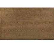 Walnut Brown Oak Veneer Dining Table - Detail View
