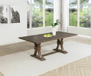 Slate Rustic Gray Wood Dining Table