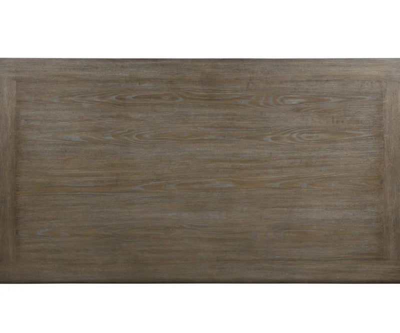 Slate Rustic Gray Wood Dining Table - Detail View